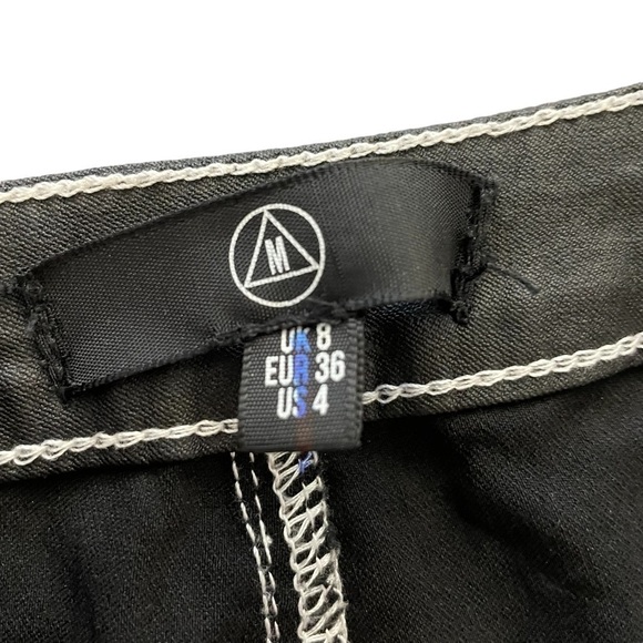 Missguided High Waisted Coated Skinny Pants, Size 4 - Picture 3 of 7